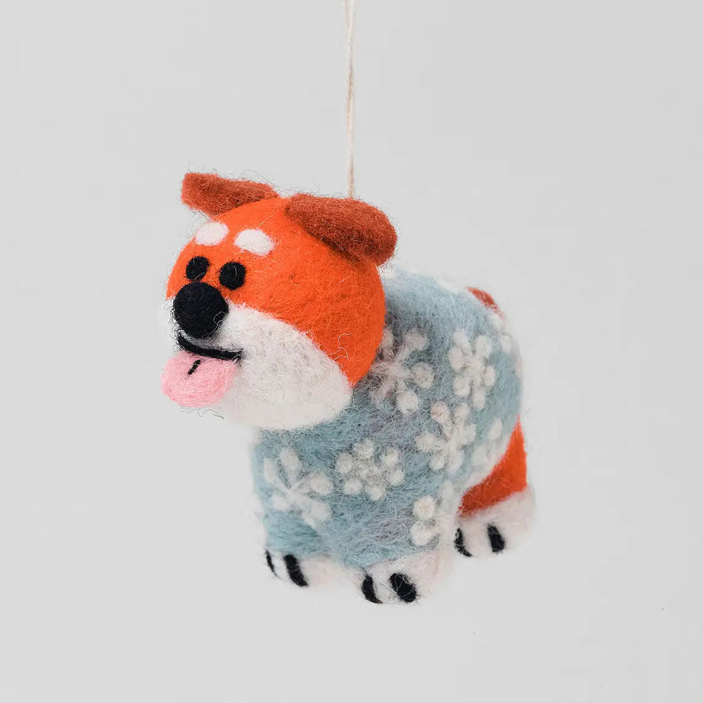 "SUKI" DOG FELT ORNAMENT— by Cari Vander Yacht