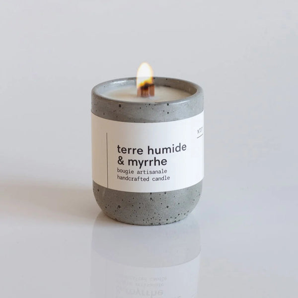 CANDLE, Moist earth and myrrh — by esser