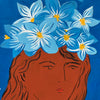 TROMPÉTISTE À LA COURONNE DE FLEURS (Original Painting) 11.75" x 16.5" — by Isabelle Feliu