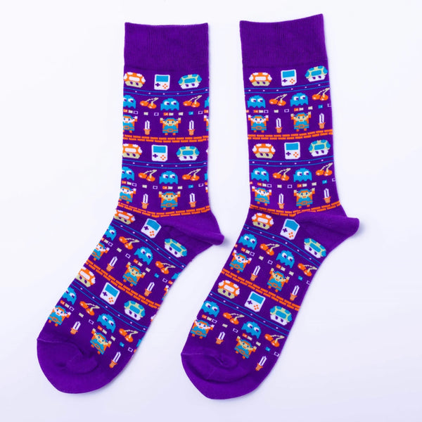 SOCKS "VINTAGE GAMER CREW" — by Yellow Owl Workshop