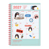 AGENDA MENSUEL VERTICAL 2027 ET CARNET - 12 MOIS, FORMAT B6 (plusieurs couleurs) — par MARK’S