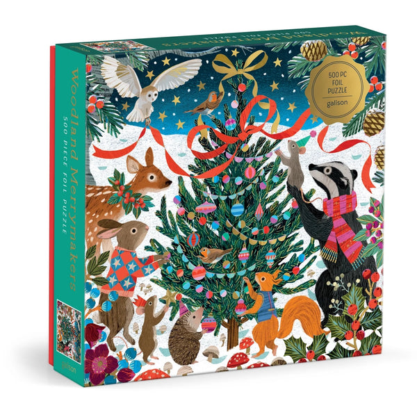 VICTORIA BALL WOODLAND MERRYMAKERS - 500 Piece Foil Puzzle — by Victoria Ball