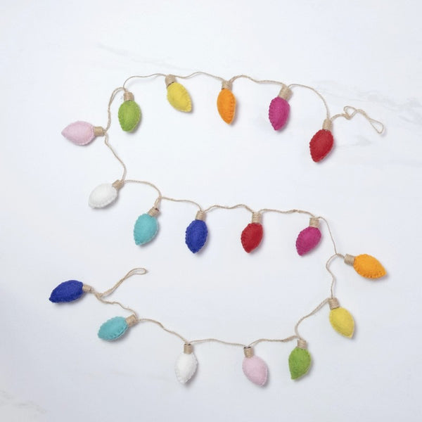 CHRISTMAS LIGHTS - FELT GARLAND — by The Winding Road