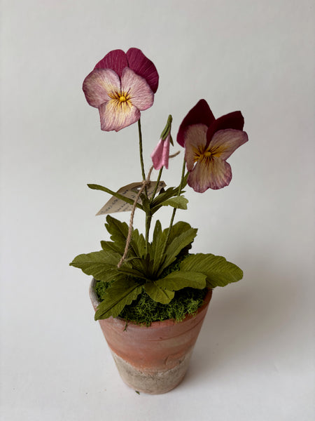 FLEURS DE PAPIER - Violet bourgogne et mauve — par Atelier Nature Morte