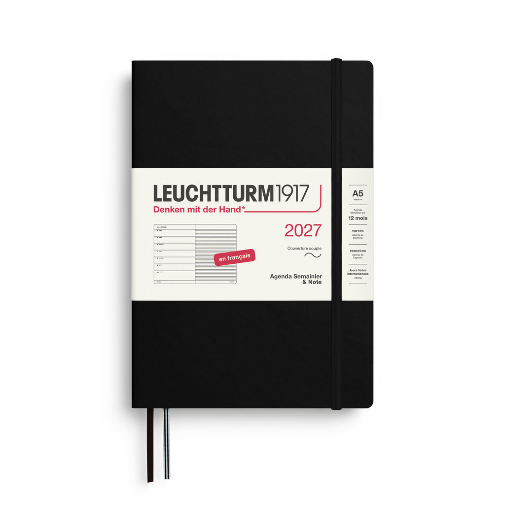 WEEKLY PLANNER & NOTEBOOK MEDIUM (A5) 2027, 12 MONTHS, Softcover - FRENCH (Multiple Colors) — by Leuchtturm1917