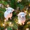 WHITE WOOLY SHEEP - HANGING FELT ORNAMENT — by The Winding Road