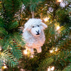 WHITE WOOLY SHEEP - HANGING FELT ORNAMENT — by The Winding Road
