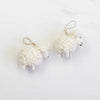 WHITE WOOLY SHEEP - HANGING FELT ORNAMENT — by The Winding Road