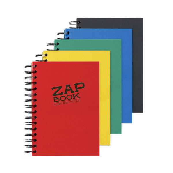 ZAP BOOK A5 WIREBOUND SKETCHBOOK BLANK 100% RECYCLED (multiple colours) — by Clairefontaine