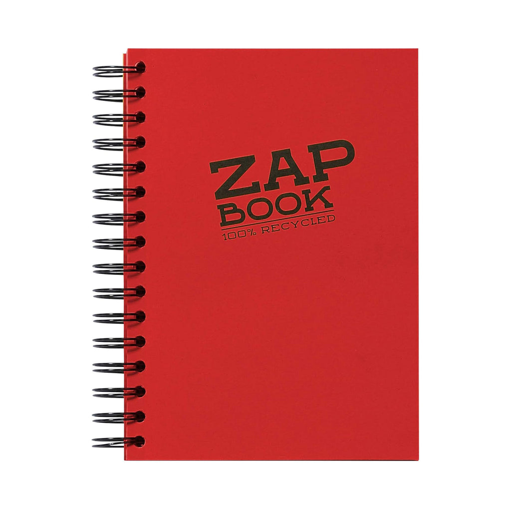 CARNET DE CROQUIS ZAP BOOK A5 PAGES BLANCHES 100% RECYCLÉ AVEC RELIURE SPIRALE (plusieurs couleurs) — par Clairefontaine