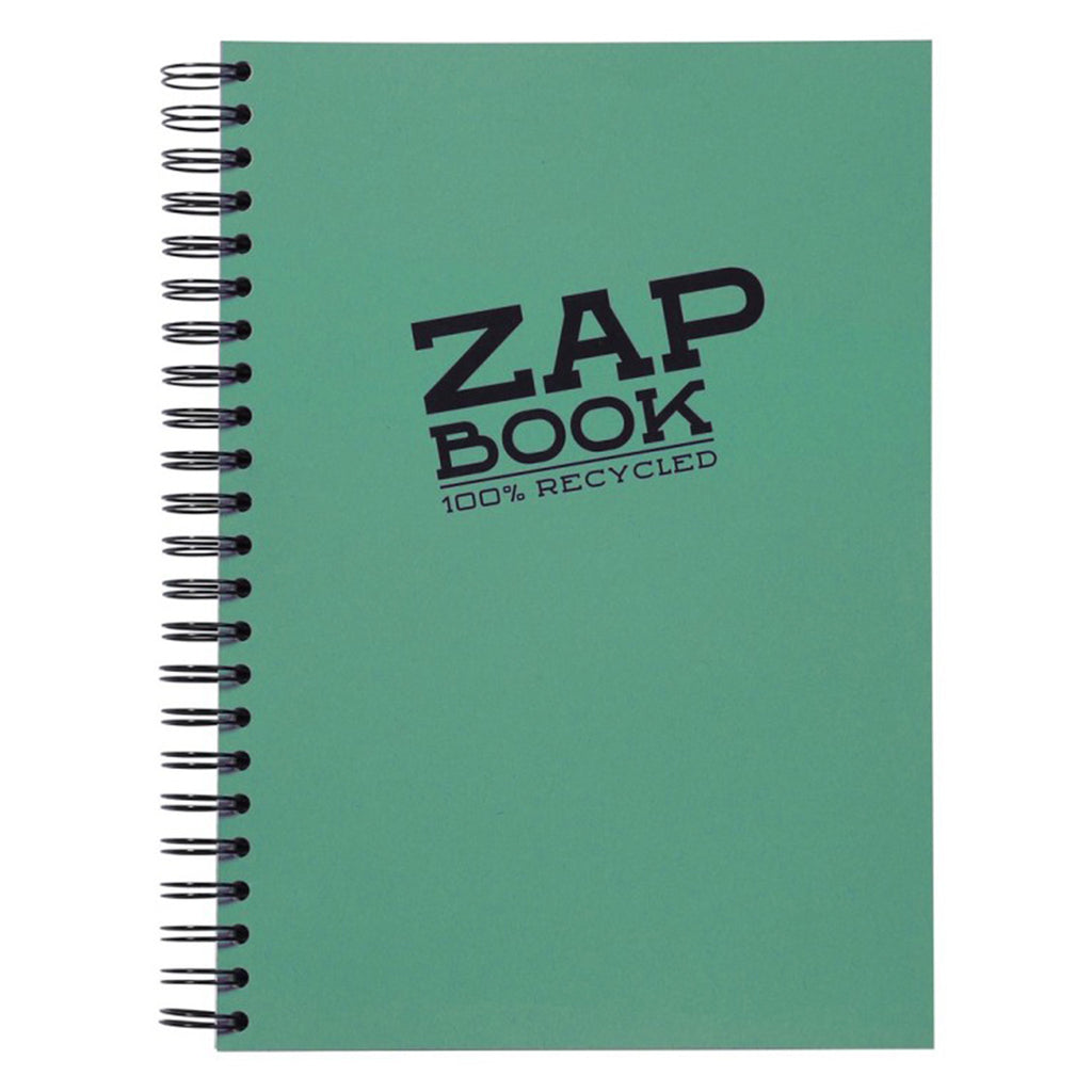CARNET DE CROQUIS ZAP BOOK A4 PAGES BLANCHES 100% RECYCLÉ AVEC RELIURE SPIRALE (plusieurs couleurs) — par Clairefontaine