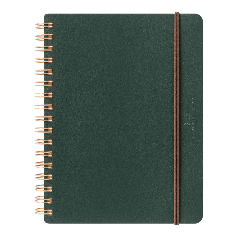 GREEN WM RING NOTEBOOK GRAIN B6 — by Midori