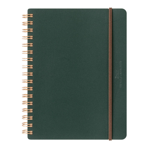 GREEN WM RING NOTEBOOK GRAIN B6 — by Midori