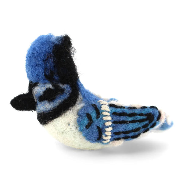 HANGING FELT ORNAMENT - BLUEJAY — by Gry & Sif