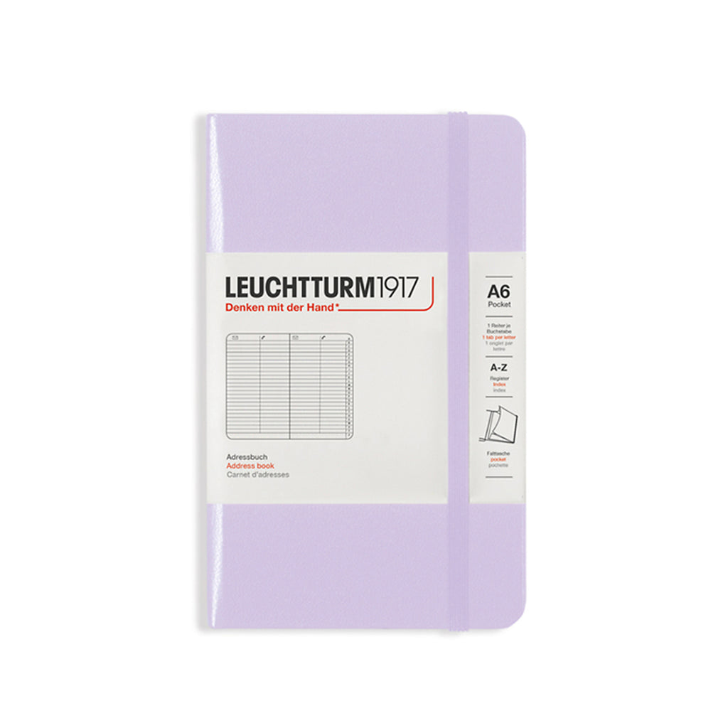 POCKET ADDRESS BOOK (A6), HARDCOVER (Multiple Colors) — by Leuchtturm1917