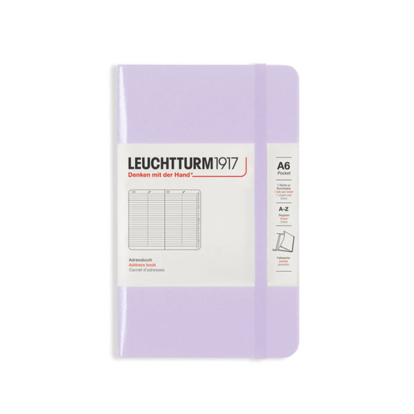 POCKET ADDRESS BOOK (A6), HARDCOVER (Multiple Colors) — by Leuchtturm1917