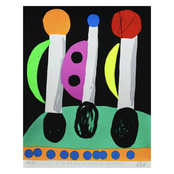 TERRAIN MULTISPORT (Screen Print) 40 x 50 cm – by Atelier Bingo