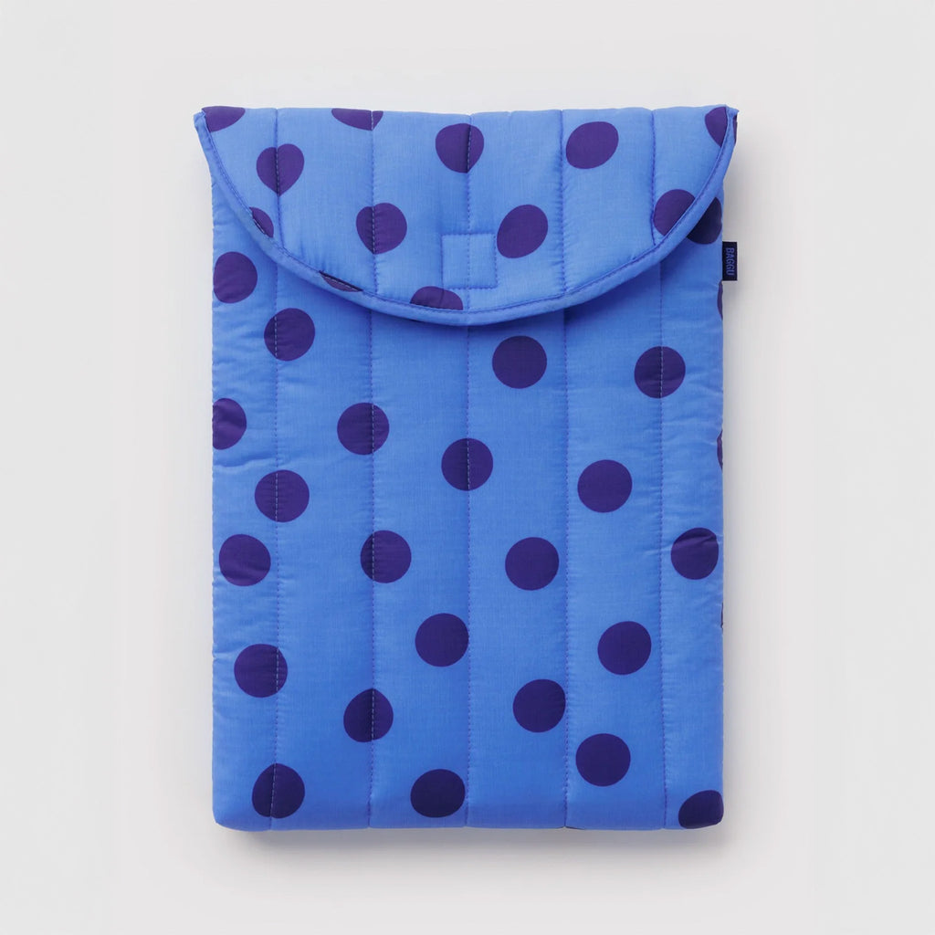 PUFFY LAPTOP SLEEVE - BLUE POLKA DOT (Multiple Sizes) — by Baggu
