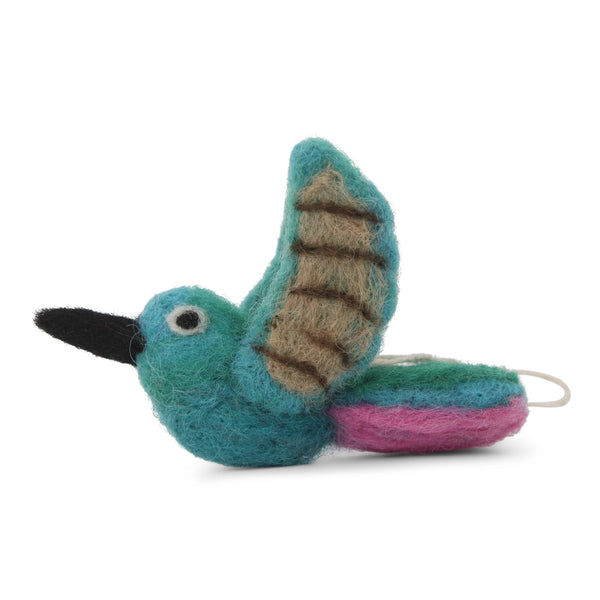 HANGING FELT ORNAMENT - HUMMINGBIRD — by Gry & Sif