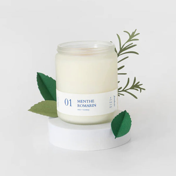 CANDLE, Mint + Rosemary — by Flambette