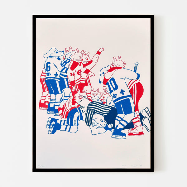 CHIENS ET CHATS #2, 18" X 24" (screen printed) — by Benoit Tardif