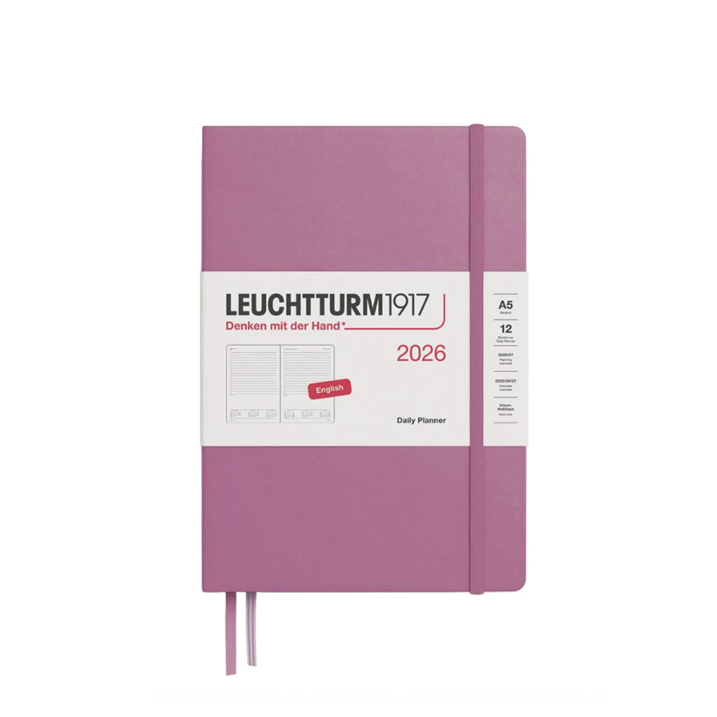 DAILY PLANNER MEDIUM (A5) 2026, HARDCOVER (Multiple Colors) ENGLISH — by Leuchtturm1917