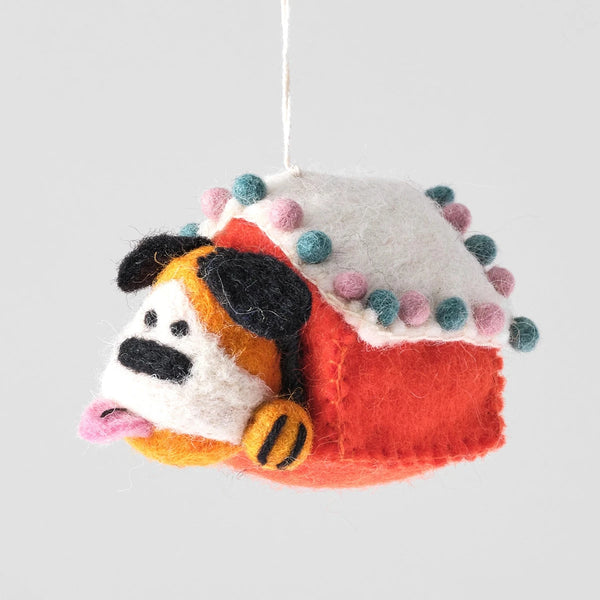 "ROGER, DOGHOUSE" HANGING FELT ORNAMENT — by Cari Vander Yacht