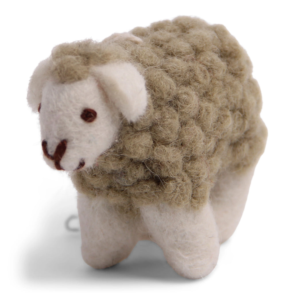 HANGING FELT ORNAMENT - MINI SHEEP GREEN — by Gry & Sif