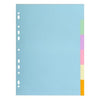 6 INDEX POUR CLASSEUR A4 - Couleurs assorties — par Exacompta