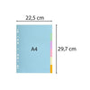 6 INDEX POUR CLASSEUR A4 - Couleurs assorties — par Exacompta