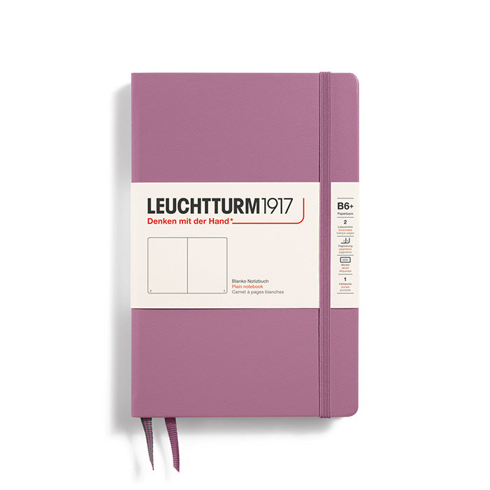 NOTEBOOK PAPERBACK (B6+) HARDCOVER, DUSTY ROSE (Multiple Styles) — by Leuchtturm1917