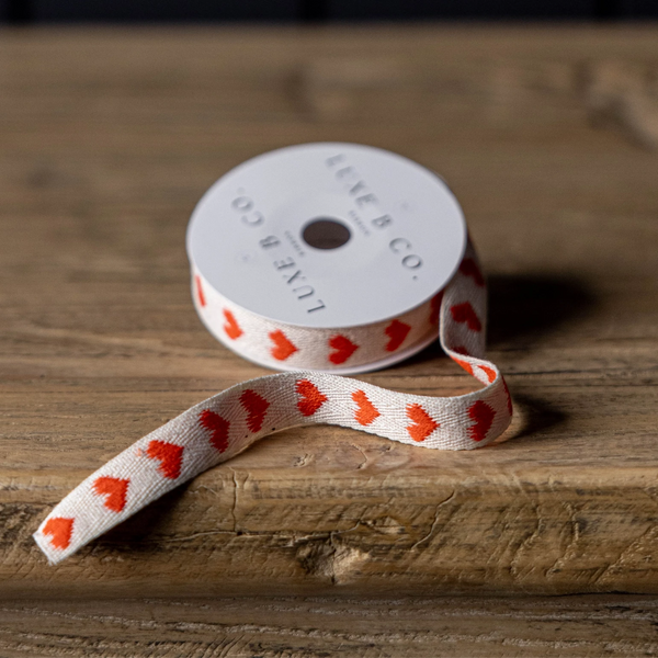 RED HEARTS RIBBON — by Luxe B Co.