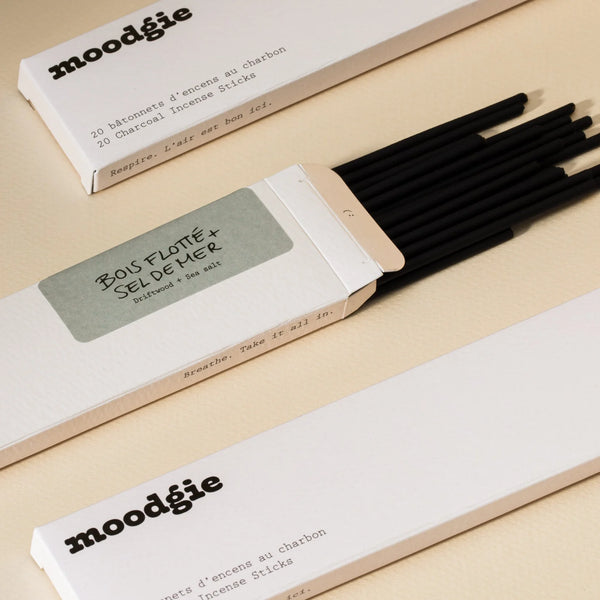 ENCENS CHARBON (Bois flotté + Sel de mer) — par Moodgie