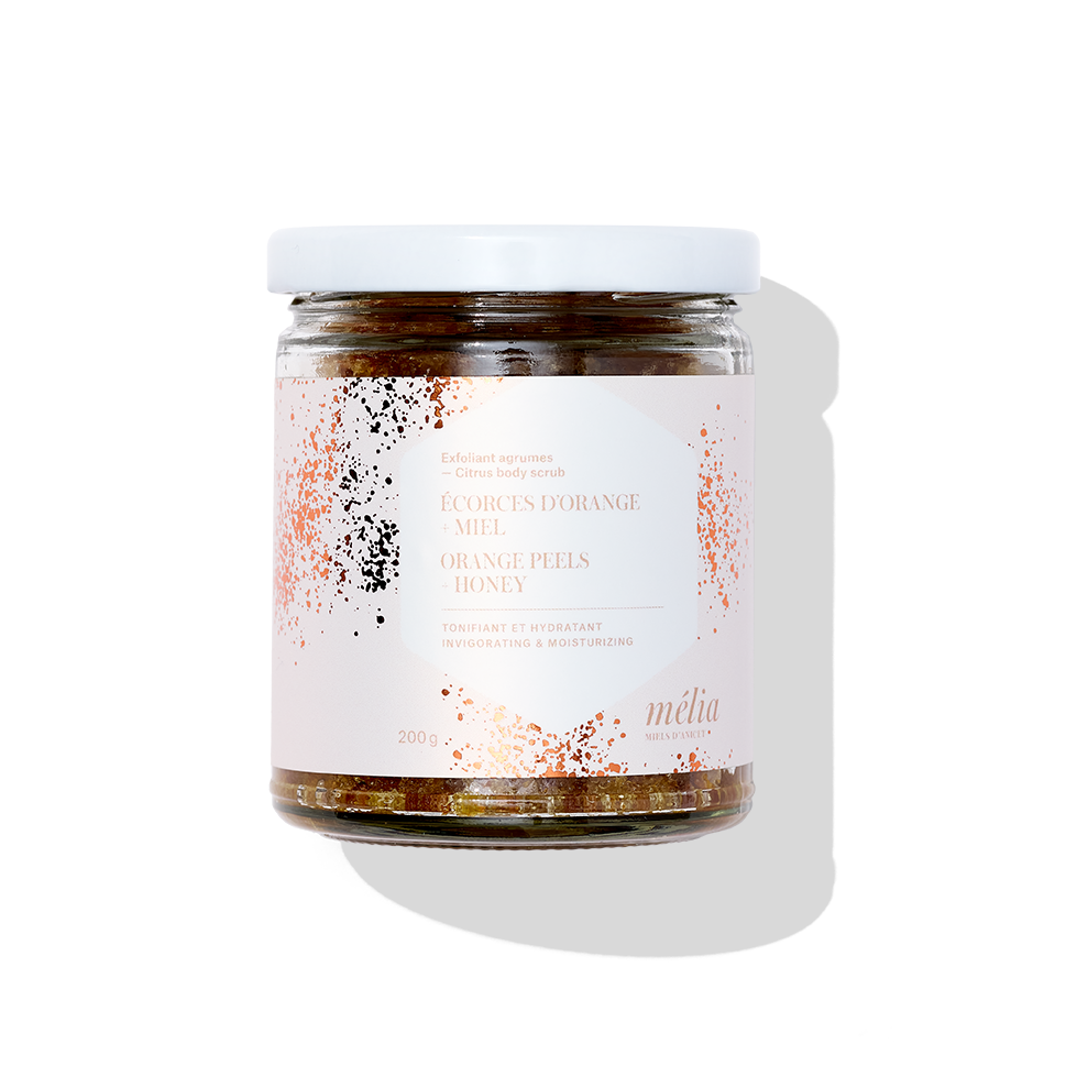 CITRUS BODY SCRUB ORANGE PEELS + HONEY — by Mélia