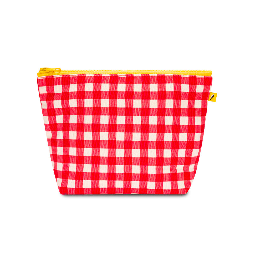 MID ZIP GINGHAM RED — by FLUF