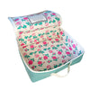 GREEN VICHY SUITCASE WITH ROSES (different sizes) — by La fée raille