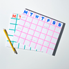 MONTHLY NOTEPAD (Multiple Colors) — by Mezzaluna Studio
