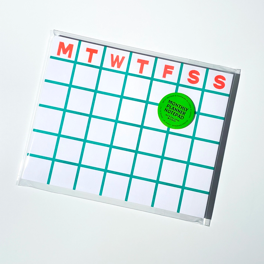 MONTHLY NOTEPAD (Multiple Colors) — by Mezzaluna Studio