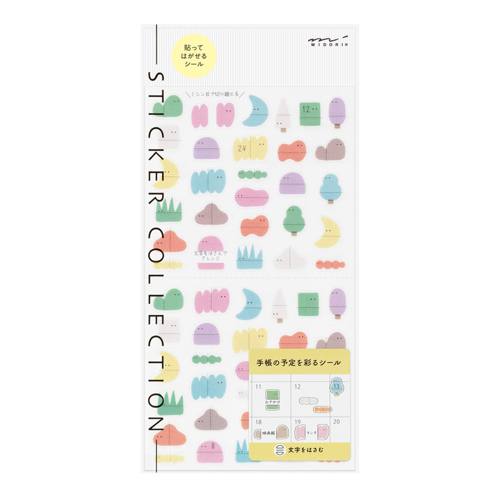 SIDE-FRAME LOOSE ILLUSTRATION STICKERS — by Midori