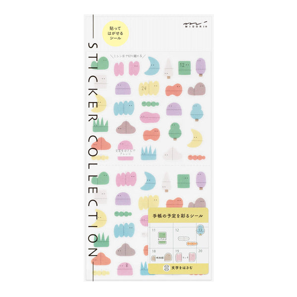 SIDE-FRAME LOOSE ILLUSTRATION STICKERS — by Midori