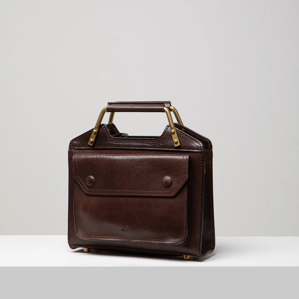 NEO RETRO MINI CROSSBODY BAG - Espresso — by Uppdoo