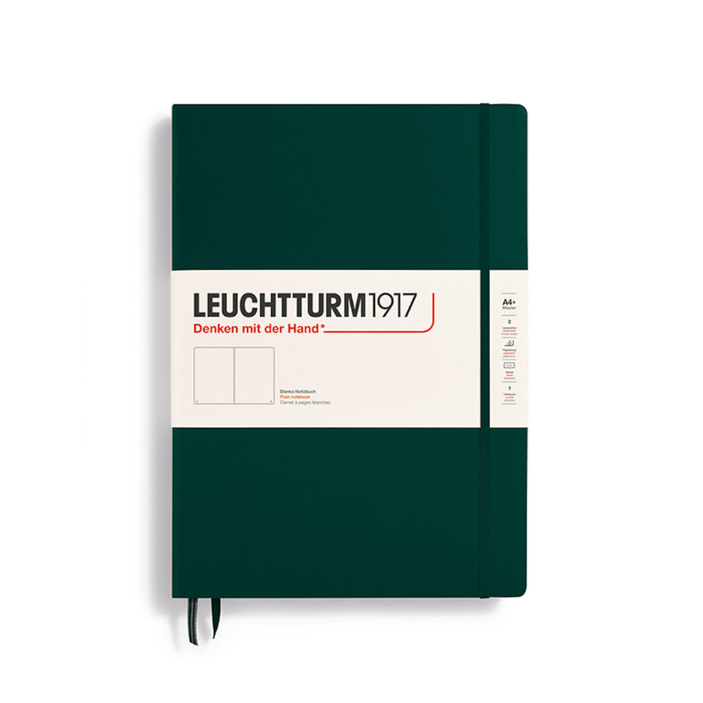 MASTER CLASSIC (A4+) NOTEBOOK HARDCOVER, FOREST GREEN (Multiple Styles) — by Leuchtturm1917