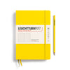 MEDIUM (A5) NOTEBOOK HARDCOVER, LEMON (Multiple Styles) — by Leuchtturm1917