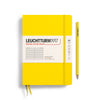 MEDIUM (A5) NOTEBOOK HARDCOVER, LEMON (Multiple Styles) — by Leuchtturm1917