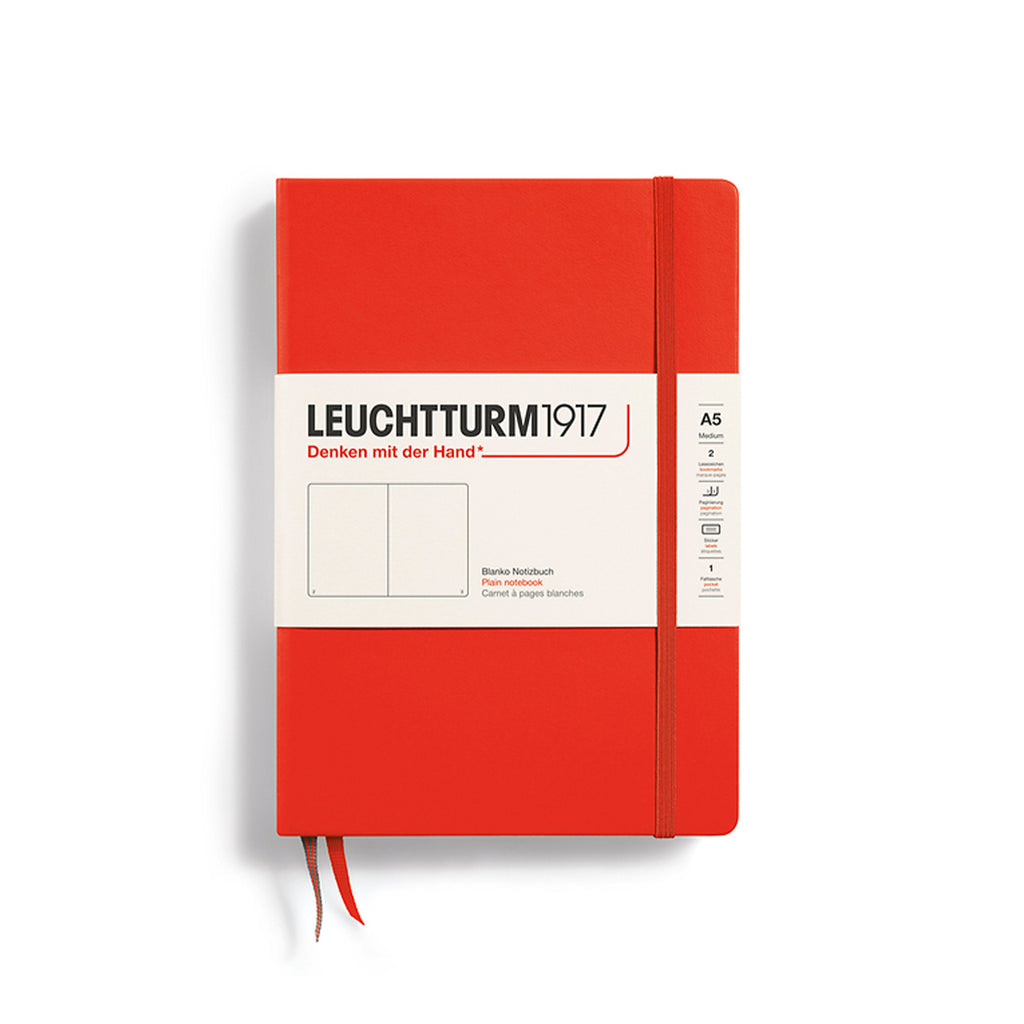MEDIUM (A5) NOTEBOOK HARDCOVER, LOBSTER (Multiple Styles) — by Leuchtturm1917