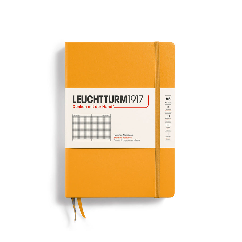 CARNET DE NOTE MOYEN (A5) COUVERTURE RIGIDE, RISING SUN (Plusieurs styles) — par Leuchtturm 1917