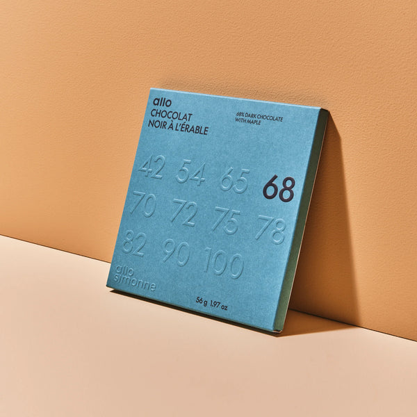 DARK CHOCOLATE 68% WITH MAPLE — by Allo Simonne