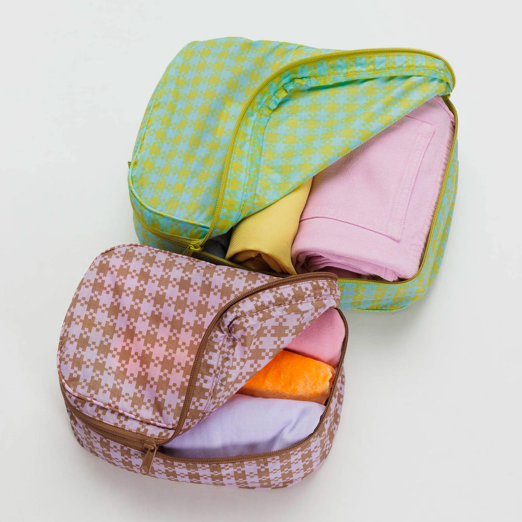 PACKING CUBE SET PIXEL GINGHAM — by Baggu Paperole