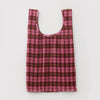 STANDARD "AZALEA PINK TARTAN" REUSABLE BAG — by Baggu