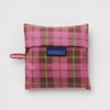 STANDARD "AZALEA PINK TARTAN" REUSABLE BAG — by Baggu